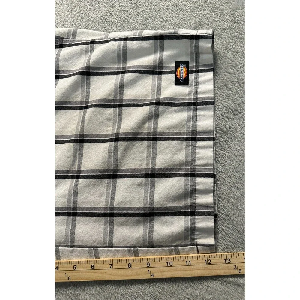 Dickies Plaid Cargo Shorts 40 Regular Fit Black Gray Workwear Outdoor‎ Casual
